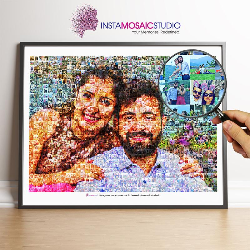 Buy Personalized Mosaic Poster | Personalized Gifts | Birthday Gift For Husband | Birthday Gifts For Boys | Wedding Gifts | Mosaic Photo Frame Online | Gifts For Couples Online on InstaMosaicStudio