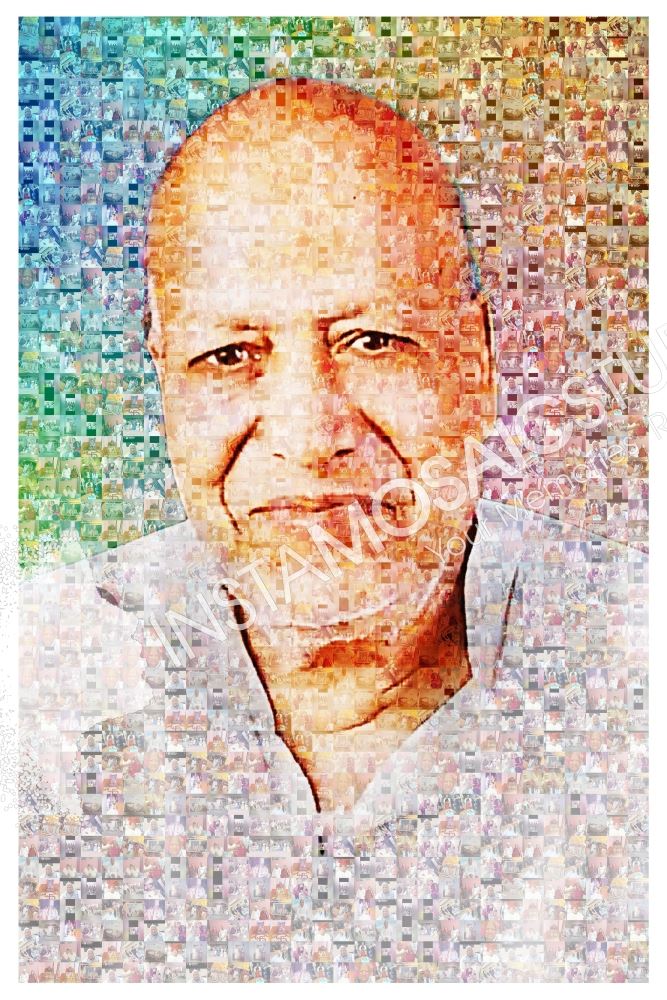 Personalized Photo Mosaic of Grandfather