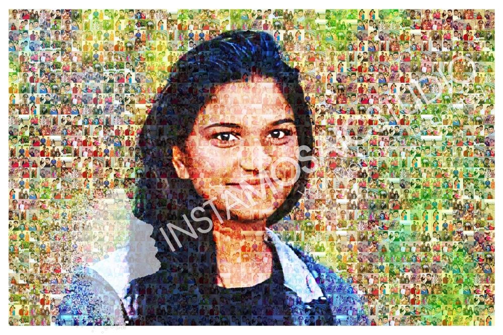 Personalized Photo Mosaic of a Girl