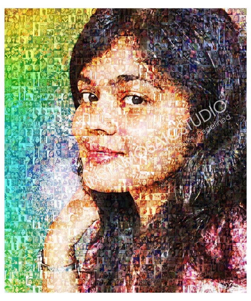 Colorful Photo Mosaic of a Girl
