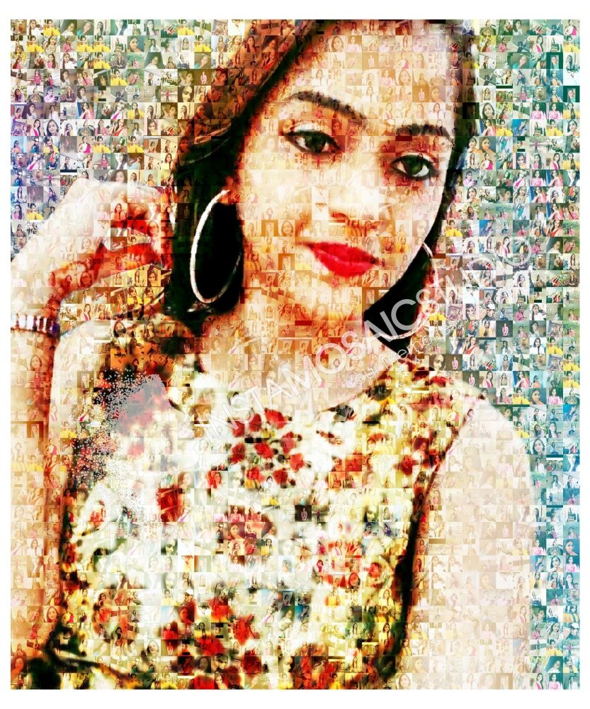 Selfie Photo Mosaic of a Girl